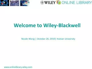 welcome to wiley blackwell