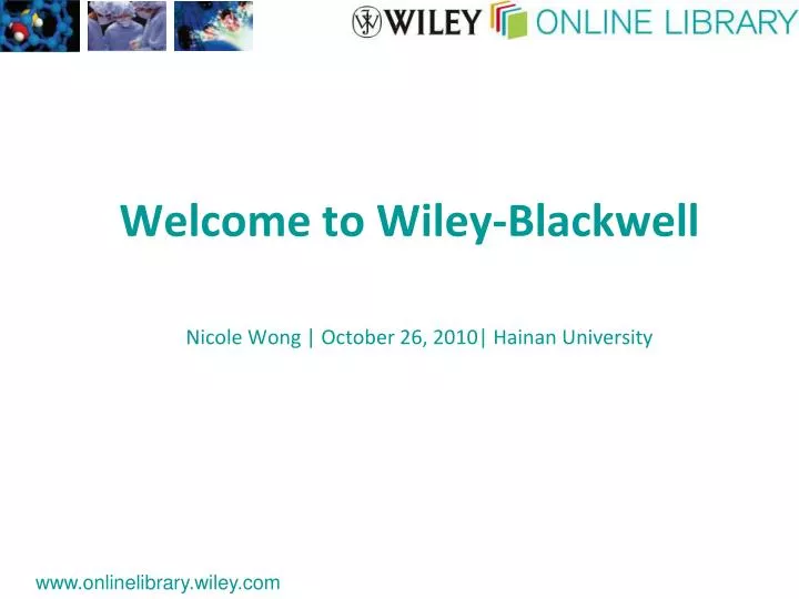 welcome to wiley blackwell