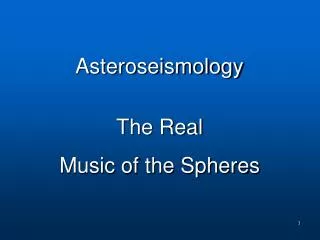 The Real Music of the Spheres