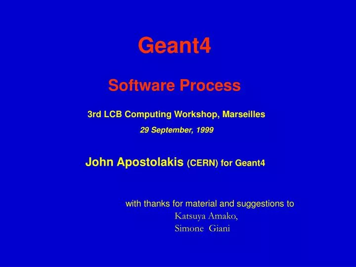 geant4 software process