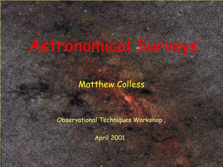astronomical surveys