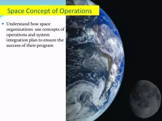 Space Concept of Operations