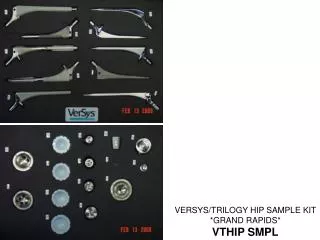 VERSYS/TRILOGY HIP SAMPLE KIT *GRAND RAPIDS* VTHIP SMPL