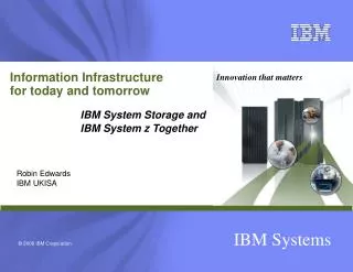 Information Infrastructure for today and tomorrow