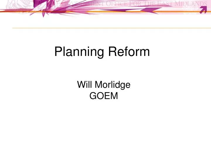 planning reform