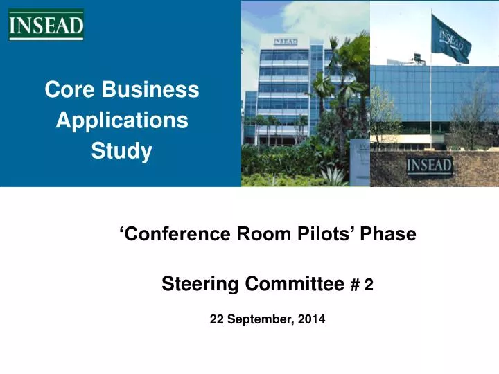 conference room pilots phase steering committee 2 22 september 2014