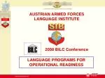 Enhancing Operational Readiness Through Language Training in the Austrian Armed Forces - slide 1