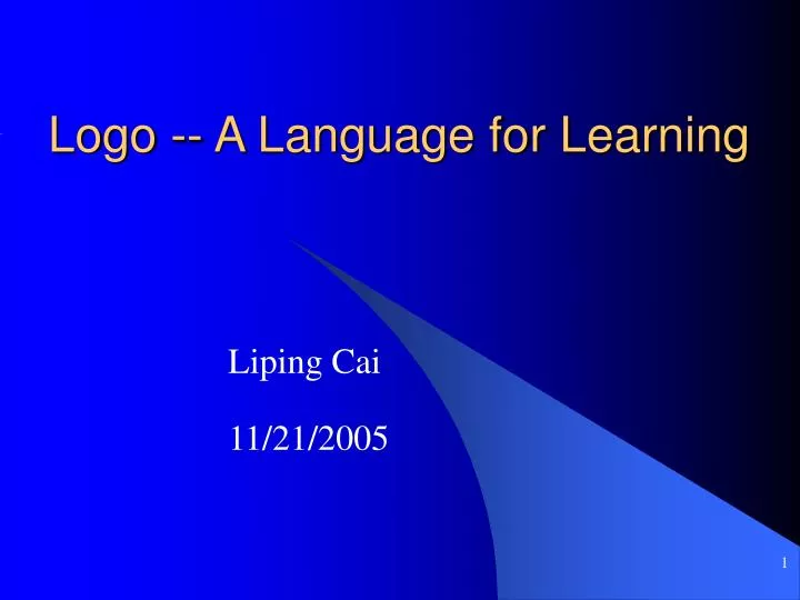 logo a language for learning