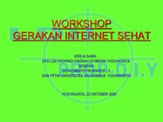 workshop gerakan internet sehat