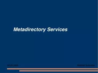 metadirectory services