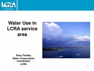 Water Use in LCRA service area