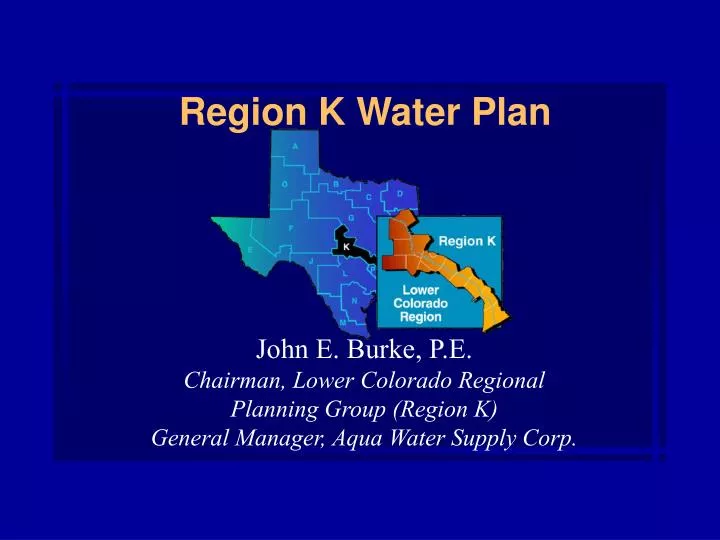 region k water plan