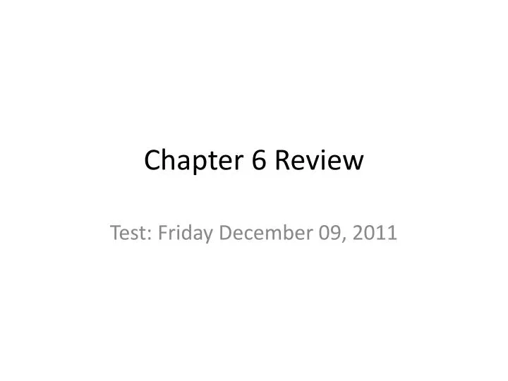 chapter 6 review