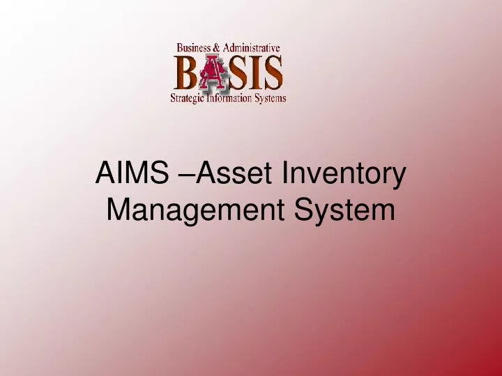 aims asset inventory management system