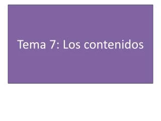 tema 7 los contenidos