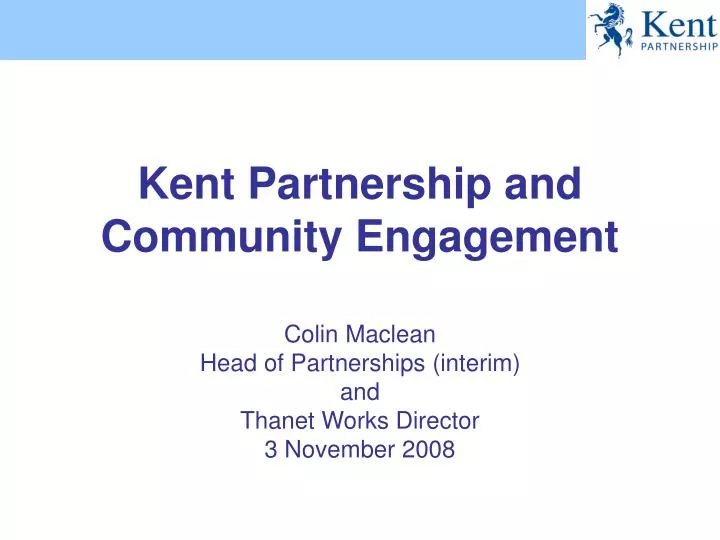 kent partnership and community engagement