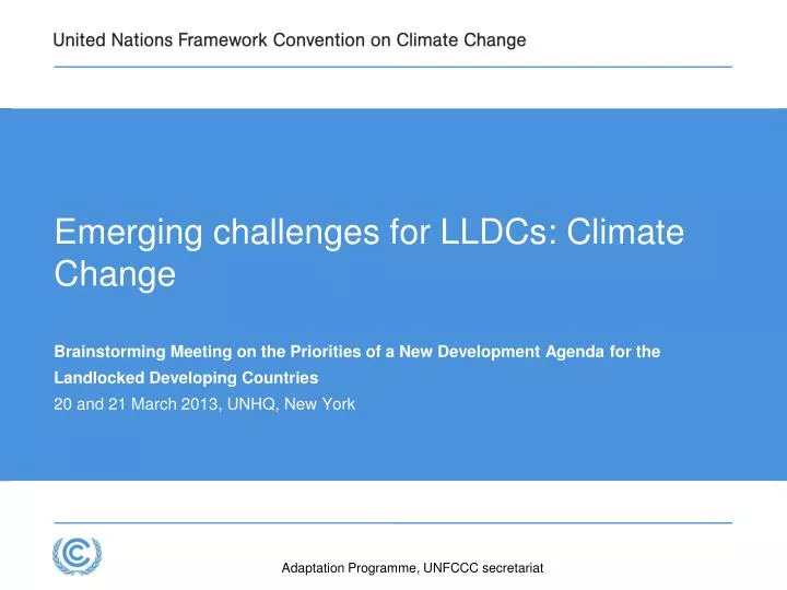 emerging challenges for lldcs climate change