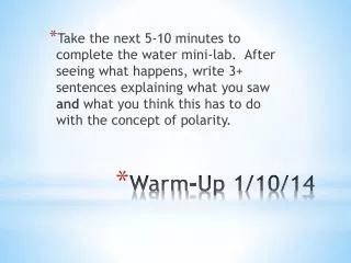 Warm-Up 1/10/14