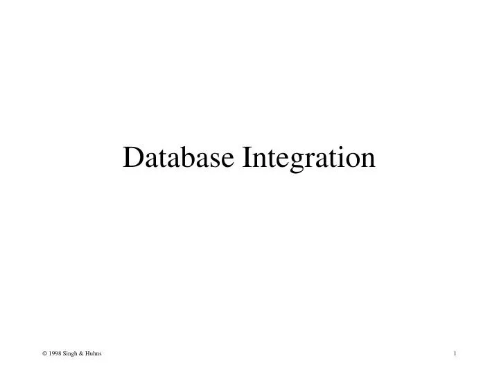 database integration