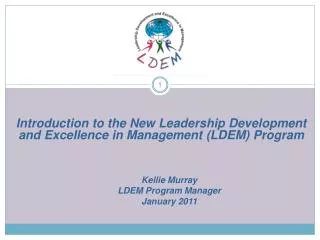 Introduction to the New Leadership Development and Excellence in Management (LDEM) Program