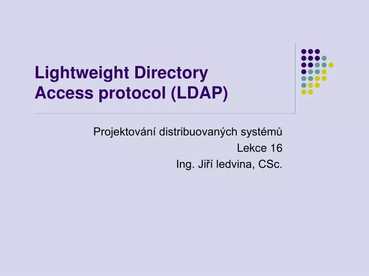 lightweight directory access protocol ldap