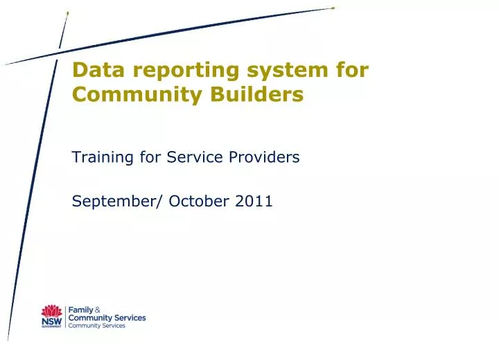 data reporting system for community builders