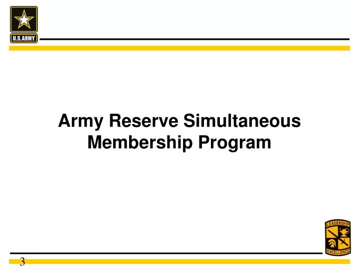 army reserve simultaneous membership program