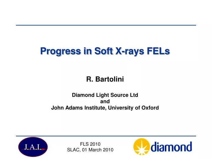 progress in soft x rays fels
