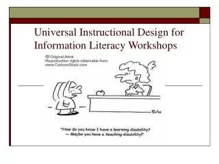Universal Instructional Design for Information Literacy Workshops
