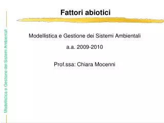 fattori abiotici