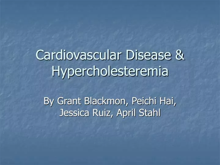 cardiovascular disease hypercholesteremia