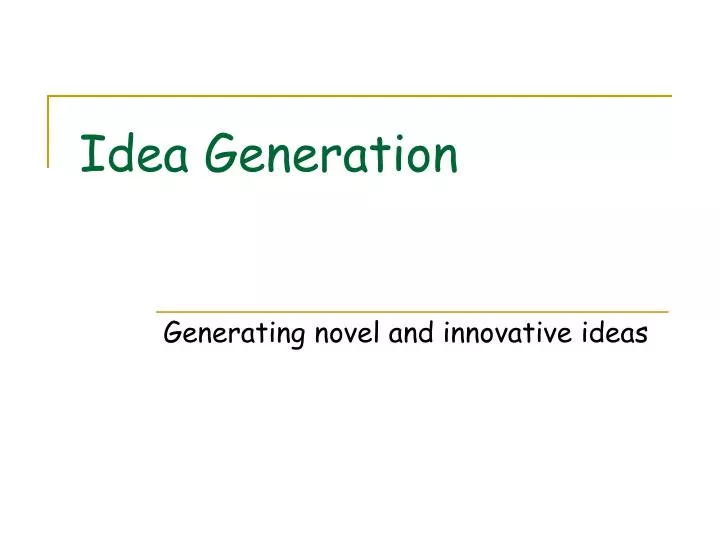 idea generation