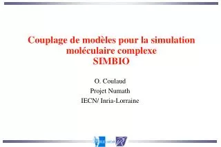 o coulaud projet numath iecn inria lorraine