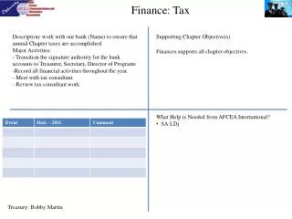 Finance: Tax
