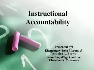 Instructional Accountability