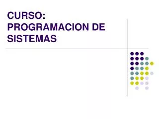 curso programacion de sistemas