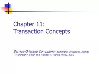 Chapter 11: Transaction Concepts