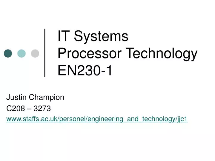 it systems processor technology en230 1