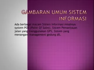 gambaran umum sistem informasi