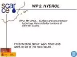 WP 2. HYDROL - slide 1