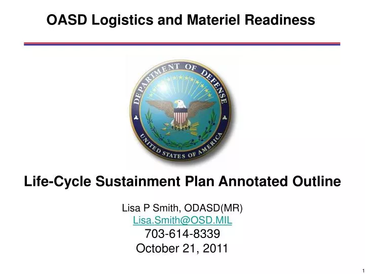 oasd logistics and materiel readiness