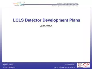 LCLS Detector Development Plans