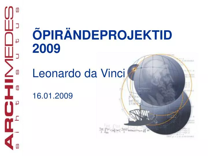 pir ndeprojektid 2009 leonardo da vinci 16 01 2009