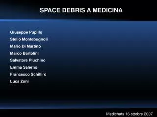 Giuseppe Pupillo Stelio Montebugnoli Mario Di Martino Marco Bartolini Salvatore Pluchino