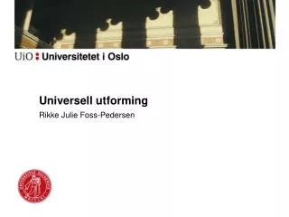 universell utforming