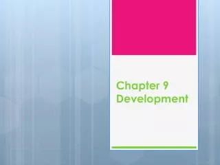 Chapter 9 Development