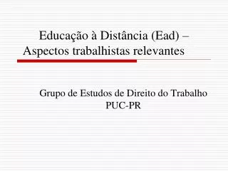 educa o dist ncia ead aspectos trabalhistas relevantes