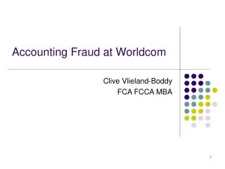 Clive Vlieland-Boddy FCA FCCA MBA