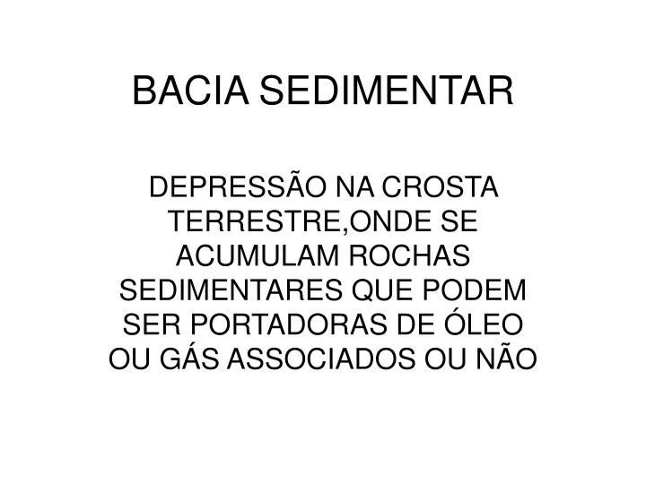 bacia sedimentar