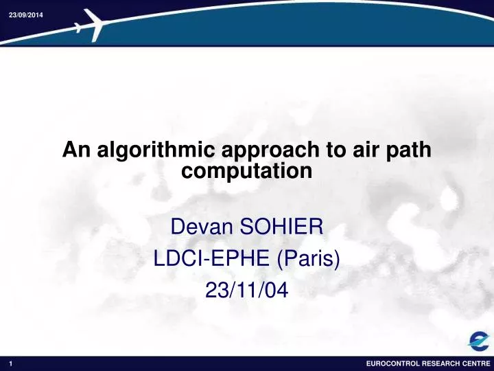 an algorithmic approach to air path computation